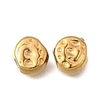 304 Stainless Steel Beads, Ion Plating(IP), Flat Round, Real 18K Gold Plated, 7x6x3.5mm, Hole: 1.8mm(STAS-L315-046G)