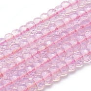 Opalite Beads Strands, Faceted, Rondelle, 7.5x4.5mm, Hole: 1mm, about 80pcs/strand, 15.16 inch(38.5cm)(G-L557-12C)