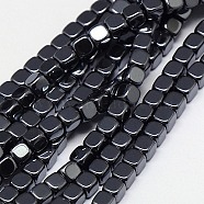 Non-magnetic Synthetic Hematite Beads Strands, Cube, Grade A, 4x4x4mm, Hole: 1mm, about 100pcs/strand, 16 inch(G-J172-4x4mm-04)
