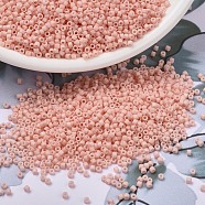 MIYUKI Delica Beads, Cylinder, Japanese Seed Beads, 11/0, (DB1513) Matte Opaque Light Salmon, 1.3x1.6mm, Hole: 0.8mm, about 2000pcs/bottle, 10g/bottle(SEED-JP0008-DB1513)