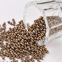 11/0 Grade A Round Glass Seed Beads, Baking Paint, Peru, 2.3x1.5mm, Hole: 1mm, about 48500pcs/pound(SEED-N001-A-1037)