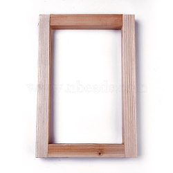 Wooden Frame, for Silk Screen Printing, Rectangle, 29.8x20.4x2.25cm, Inner Diameter: 14.35x24.8cm(TOOL-WH0079-31)