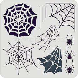 Large Plastic Reusable Drawing Painting Stencils Templates, for Painting on Scrapbook Fabric Tiles Floor Furniture Wood, Square, Spider Pattern, 300x300mm(DIY-WH0172-625)