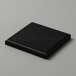 Square Wood Display Base, for Action Figure, Miniatures, Models, Fingurines, Black, 100x100x12.5mm(WOOD-WH0030-39A)