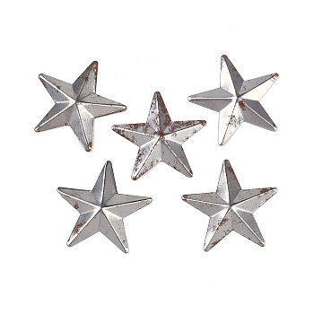 (Defective Closeout Sale: Rusting), Gorgecraft 30Pcs Iron Display Decorations, Rusty Metal Star Ornament, Star, Platinum, 25.5x26.5x2mm, 30pcs/set