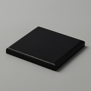 Square Wood Display Base, for Action Figure, Miniatures, Models, Fingurines, Black, 100x100x12.5mm