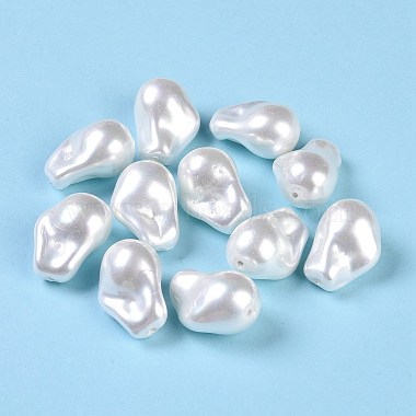 Glass Imitation Baroque Pearl with Irregular Shapes(GLAA-B019-01E)-2