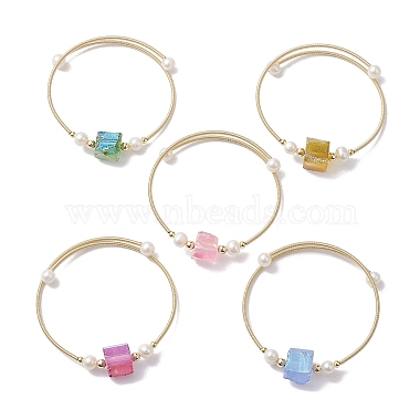 Mixed Color Quartz Cuff Bangles