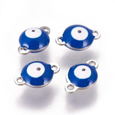 Stainless Steel Color MarineBlue Flat Round Stainless Steel Links