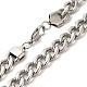 Unisex 304 Stainless Steel Curb Chain Bracelet & Necklace Jewelry Sets(SJEW-L198-003P)-2