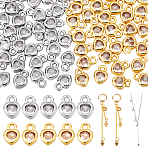 60Pcs 2 Colors Brass Micro Pave Cubic Zirconia Charms, Long-Lasting Plated, Lead Free & Cadmium Free, Heart, Platinum & Golden, 7x5x2mm, Hole: 1.4mm, 30pcs/color(KK-PH0012-36)