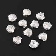 Alloy Cabochons, Nail Art Decoration Accessories, Shell Shapes, Silver, 7x7x1mm(MRMJ-WH0064-47C)