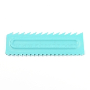 Plastic Baking Edge Dough Scraper and Cutter Pastry Spatulas, for Cake Decoration Baking Tools, Rectangle, Pale Turquoise, 217x71x7mm(AJEW-P077-05)