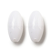 Opaque Acrylic Beads, Rice, White, 12x6mm, Hole: 1.6mm, about 2080pcs/500g(SACR-L007-007A)