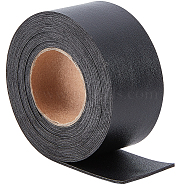 2M PVC Double Face Imitation Leather Ribbons, for Clothes, Bag Making, Black, 37.5mm, about 2.19 Yards(2m)/Roll(SRIB-WH0011-127C-01)