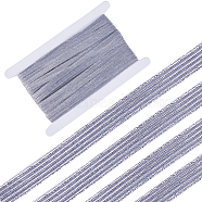 Gorgecraft 24 Yards Flat Nylon Elastic Cord/Band, with Rubber Inside, Webbing Garment Sewing Accessories, Light Grey, 8mm(EC-GF0001-36B-01)