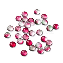 Transparent Glass Cabochons, Half Round, Cerise, 6x3mm(GGLA-A005-01B-D)