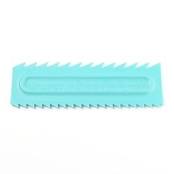 Plastic Baking Edge Dough Scraper and Cutter Pastry Spatulas, for Cake Decoration Baking Tools, Rectangle, Pale Turquoise, 217x71x7mm(AJEW-P077-05)