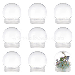 AHADERMAKER 10Pcs Plastic Box, Plastic Bottle, Round, Clear, 6.6x7.3cm(AJEW-GA0005-03)