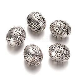 Oval CCB Plastic Beads, Antique Silver, 25x20mm, Hole: 4mm(CCB-D003-04)