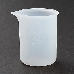 Silicone Measuring Cup, DIY Epoxy Craft Mold Tools, White, 7.8x6.7x8.1cm, Capacity: 150ml(5.07fl. oz)(DIY-P059-03B)