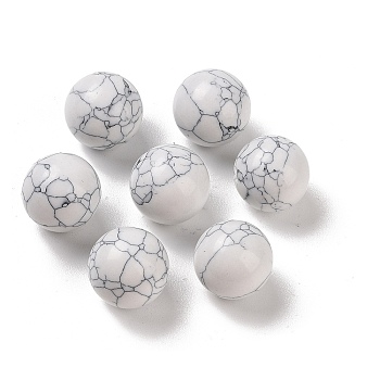 Synthetic Howlite No Hole Sphere Beads, Round, 16mm