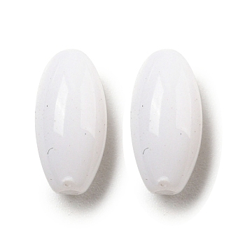 Opaque Acrylic Beads, Rice, White, 12x6mm, Hole: 1.6mm, about 2080pcs/500g