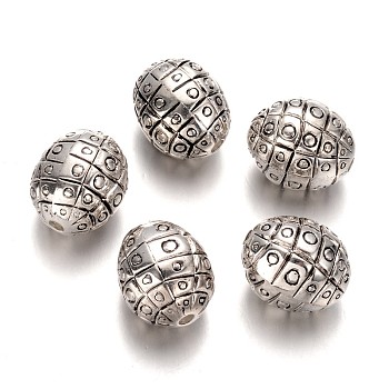 Oval CCB Plastic Beads, Antique Silver, 25x20mm, Hole: 4mm