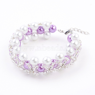 MediumOrchid Glass Bracelets