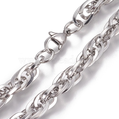 Bracelets avec chaîne de corde en 304 acier inoxydable(BJEW-I274-07S)-2