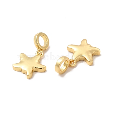 Rack Plating Brass Star European Dangle Charms(KK-B068-48G)-3