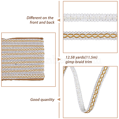 Centipede Braided Polyester Lace Trim(OCOR-WH0092-02A)-3