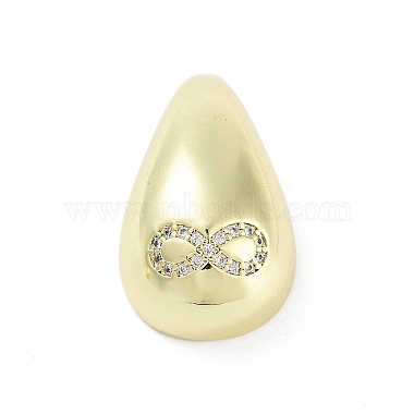 Real 18K Gold Plated Clear Infinity Brass+Cubic Zirconia Pendants