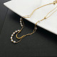 304 Stainless Steel Coreana Chains Double Layer Necklaces(BJEW-K257-04G)-2