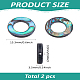 2Pcs Natural Abalone Shell/Paua Shell Beads(SSHEL-LP0001-03)-2