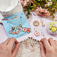 12Pcs 6 Style Alloy Enamel Sakura & Peach & Plum Blossom Charm Locking Stitch Markers(HJEW-PH01645)-4