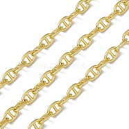 Brass Oval Link Chains, with Spool, Soldered, Long-Lasting Plated, Cadmium Free & Nickel Free & Lead Free, Real 18K Gold Plated, 7x4.5x1mm(CHC-P010-10G)