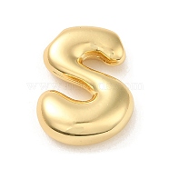 Brass Pendant, Real 18K Gold Plated, Letter S, 23x17x6.5mm, Hole: 3.6x1.9mm(KK-O145-01S-G)