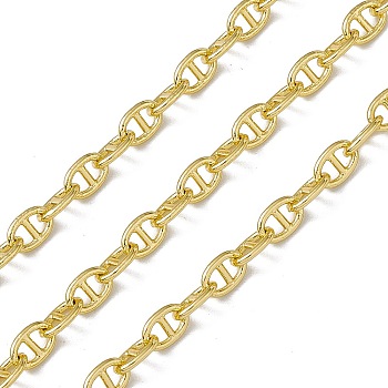 Brass Oval Link Chains, with Spool, Soldered, Long-Lasting Plated, Cadmium Free & Nickel Free & Lead Free, Real 18K Gold Plated, 7x4.5x1mm