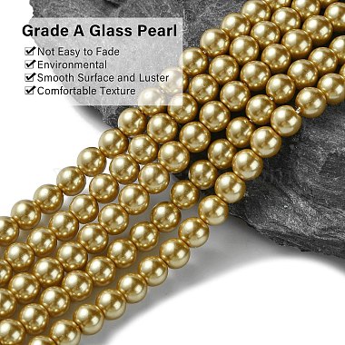 Eco-Friendly Dyed Glass Pearl Beads Strands(HY-A008-6mm-RB093)-3