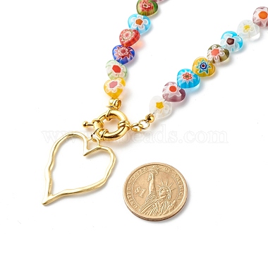 Ожерелье с подвеской из сплава сердца для девочек-подростков(NJEW-JN03707)-6