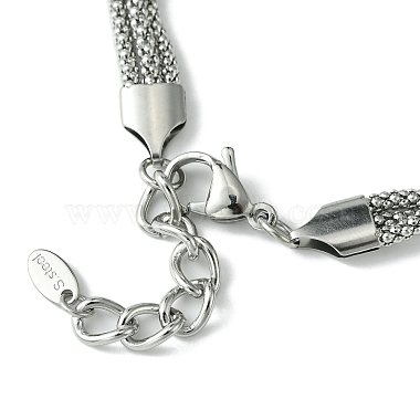 304 Stainless Steel Popcorn Chains Triple Layer Multi-strand Bracelet(BJEW-Q775-09P)-4