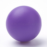 Food Grade Eco-Friendly Silicone Beads, Round, Dark Orchid, 14~15mm, Hole: 2mm(SIL-R008C-29)
