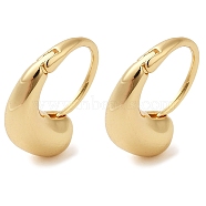 Brass Hoop Earrings, Teardrop Earring, Long-Lasting Plated, Golden, 16x5.3x12.5mm(EJEW-H103-04G)