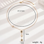 Stainless Steel Y-Shaped Necklaces for Women, Star(DA3123-1)