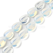Opalite Beads Strands, Flat Teardrop, 13~14x9.5~10x5~5.5mm, Hole: 1.2mm, about 28pcs/strand, 15.16''(38.5cm)(G-K357-A21-01)