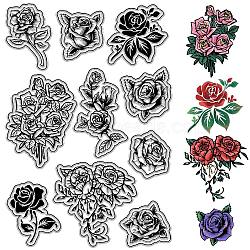 Custom PVC Plastic Clear Stamps, for DIY Scrapbooking, Photo Album Decorative, Cards Making, Stamp Sheets, Film Frame, June Rose, 160x110x3mm(DIY-WH0439-0143)