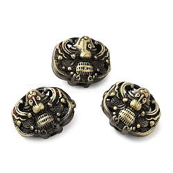 Tibetan Style Rack Plating Brass Bead, Long-Lasting Plated, Bat, Brushed Antique Bronze, 10x12.5x8mm, Hole: 1.8mm(KK-Q805-32AB)