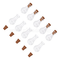 10Pcs Clear Glass Wishing Bottles, Bead Containers, with 10Pcs Cork Stopper, Vase, 2.95~3.05x1.55~1.6cm, Hole: 6mm
(AJEW-TA0002-85D)
