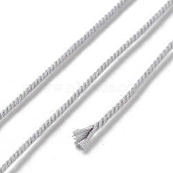 Polyester Twisted Cord, Round, for DIY Jewelry Making, Gainsboro, 1.2mm, about 38.28 Yards(35m)/Roll(OCOR-G015-01B-28)
